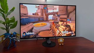 Sony Inzone M10S with Overwatch 2 gameplay on screen