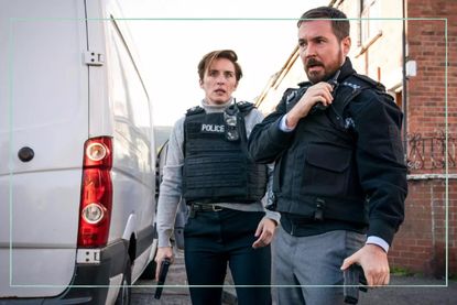 Vicky McClure and Martin Compston on set of Line of Duty