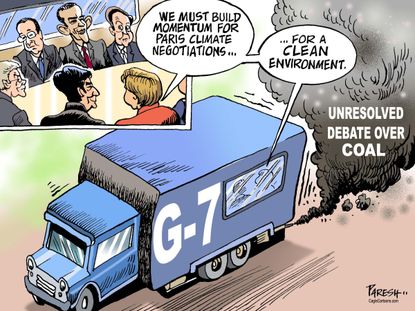 Political cartoon World Climate Change G7