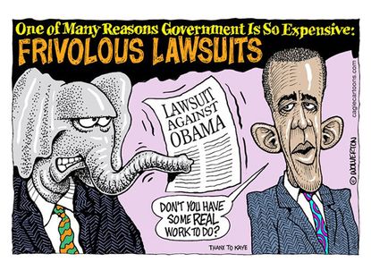 Obama cartoon GOP executive lawsuit