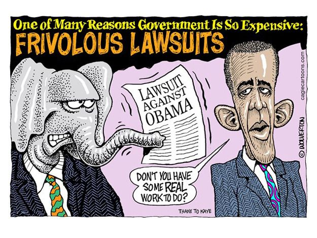 Obama cartoon GOP executive lawsuit