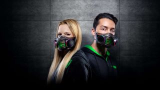 Two people wearing the face mask, not complying with social distancing