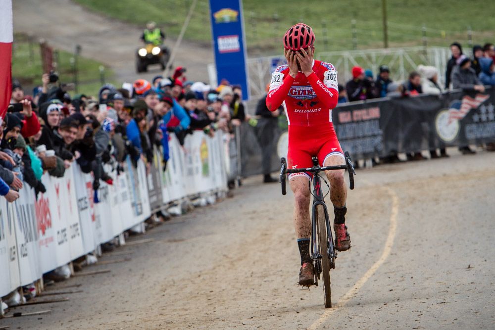 Tobin Ortenblad (Cal Giant) can&rsquo;t believe his win in the U23 race