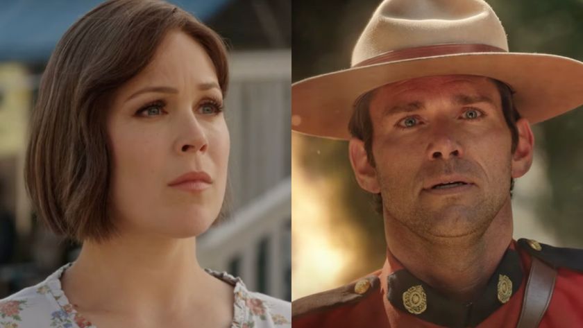 L to R: Erin Krakow as Elizabeth and Kevin McGarry as Nathan in When Calls the Heart.