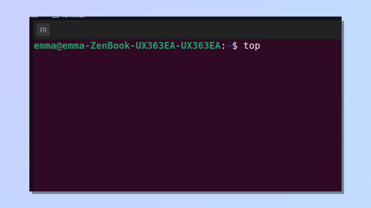 снимок экрана, показывающий, как узнать загрузку ЦП в Linux — верхняя команда