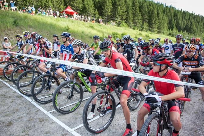 The pro men take the line for the Missoula XC