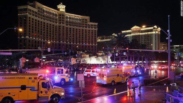 A car ran into at least 20 pedestrians on the Las Vegas Strip Sunday night.