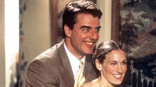 chris noth and sarah jessica parker star in sex and the city the man, the myth, the viagra episode 1999 paramount pictures