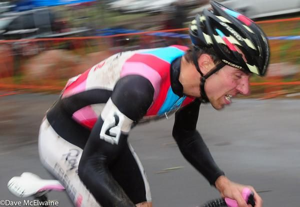 Jeremy Powers (Rapha-Focus) with the race lead with one lap to go