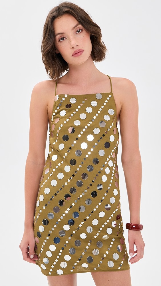 Saylor Marlon Dress - Pistachio/silver