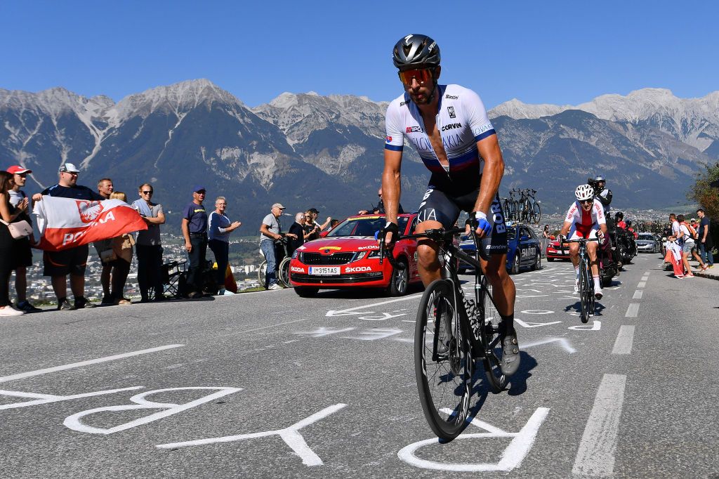 Peter Sagan (Slovakia) was dropped on the climb