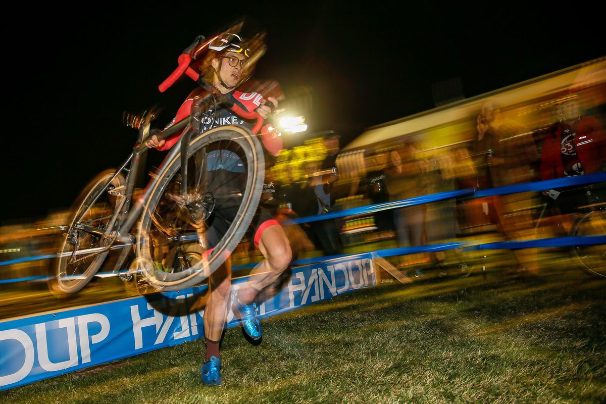 Bjorn Selander (Donkey Label) running the barriers