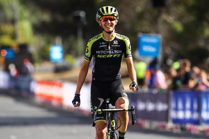 Mitchelton-Scott's Lucy Kennedy enjoys her stage win &ndash; and the overall title &ndash; at the 2019 Women's Herald Sun Tour