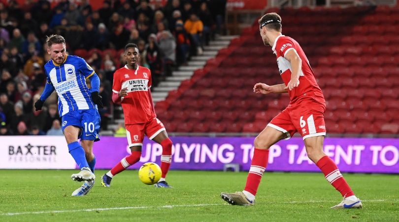 Alexis Mac Allister scores for Brighton against Middlesbrough in the FA Cup.