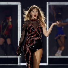 Taylor Swift performs on stage during her Eras tour