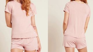 pyjamas in pale pink crafted from bamboo
