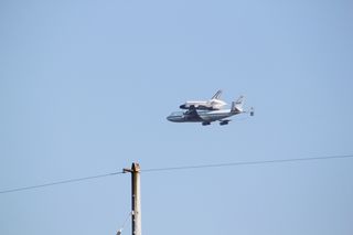Endeavour over Metairie, LA
