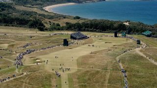 General View of the 15th hole during the second round of the 142nd Open Championship at Muirfield