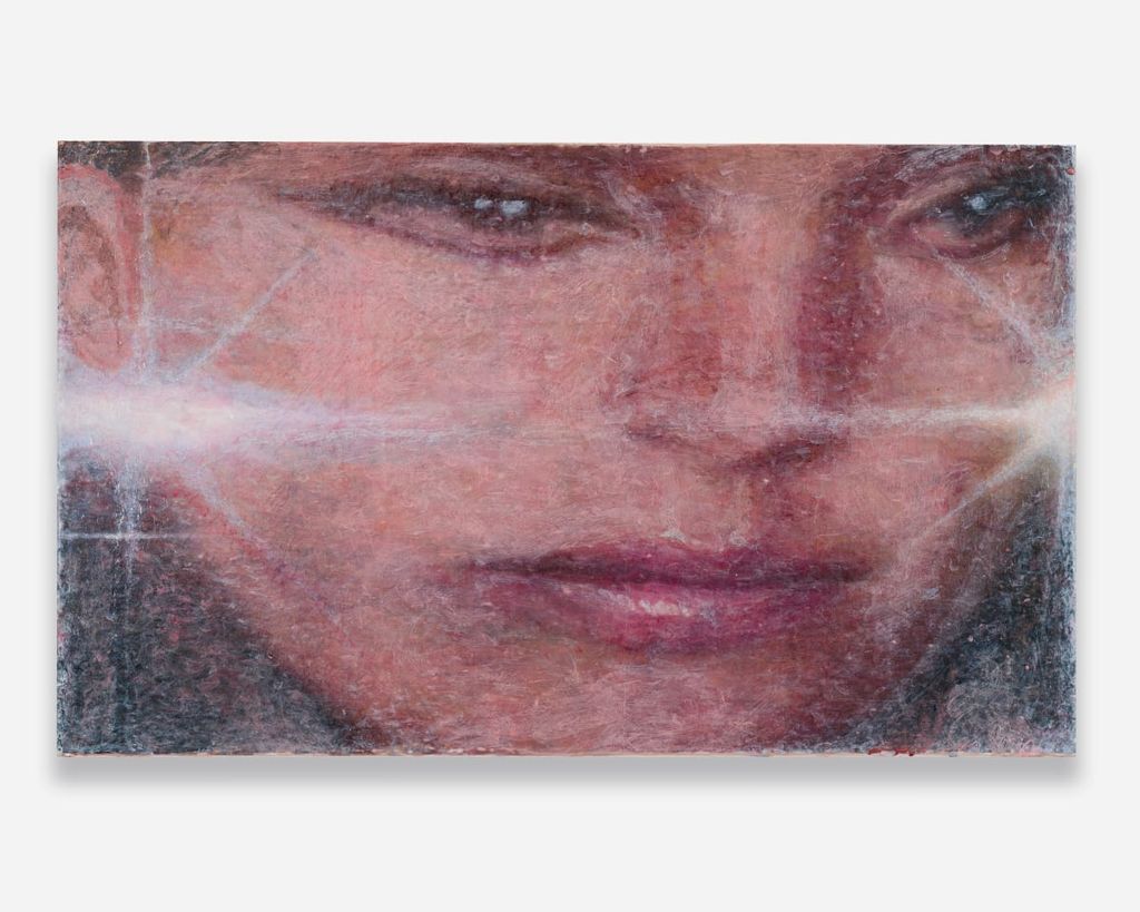 Distorted portrait painting