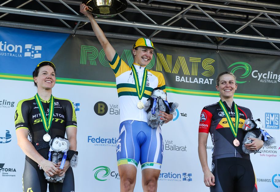 Rebecca Wiasak tops the podium