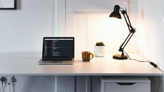 Lamp on a desk