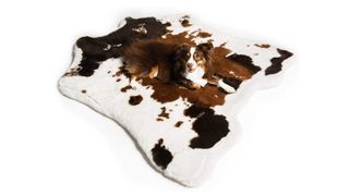 PAW BRANDS Puprug Faux Cowhide Memory Foam Orthopedic Luxury Dog Bed