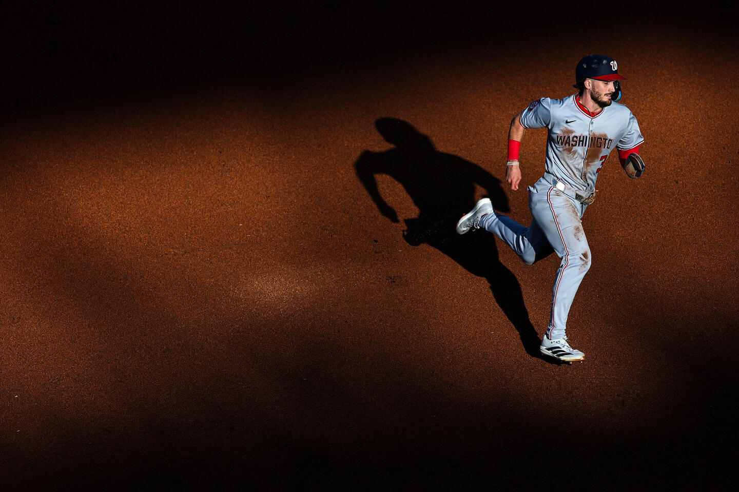 NEW YORK, NEW YORK - SEPTEMBER 20: Dylan Crews #3 of the Washington Nationals runs to home plate during the second inning against the New York Mets at Citi Field on September 20, 2025 in the Queens borough of New York City. (Photo by Ishika Samant/Getty Images)