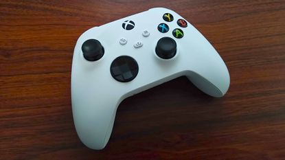 Xbox wireless controller in white.