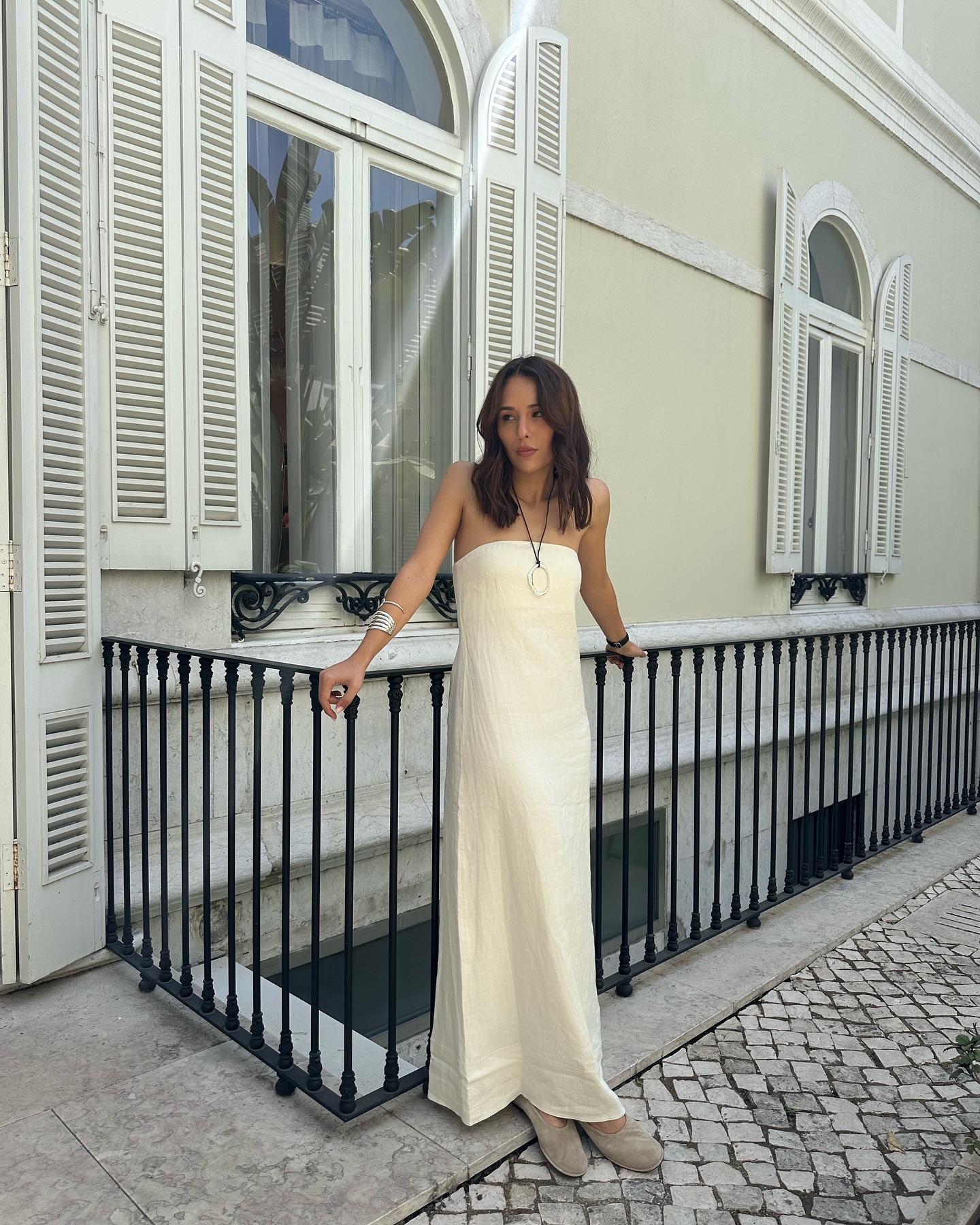 Dress and Ballet Flat Outfits