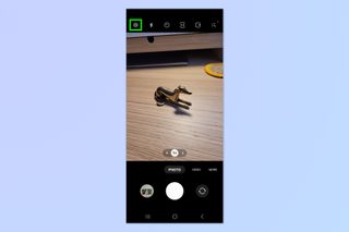 A screenshot showing how to enable the floating shutter button on Samsung Galaxy devices