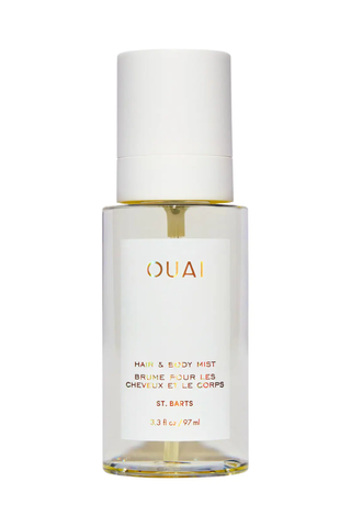 Ouai hair and body mist set against a white background.