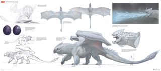 50th anniversary of Dungeons & Dragons; white dragon concepts