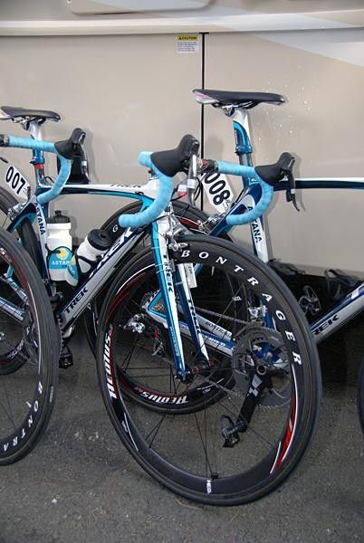 The Bontrager Aeolus 5.0 tubular was Astana's wheel of choice for Stage 1.