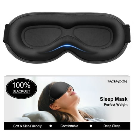 3d Weighted Eye Mask | Memory Foam Sleep Mask for Women &amp;amp; Men | 100% Blackout | Adjustable Straps | Travel Essentials