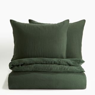 dark green bedding set