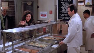 Elaine and the Soup Nazi on Seinfeld