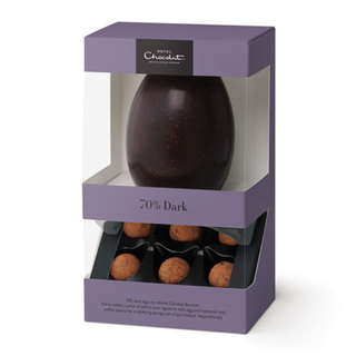 dark chocolate in purple box
