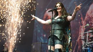 Nightwish's Floor Jansen on stage at Download