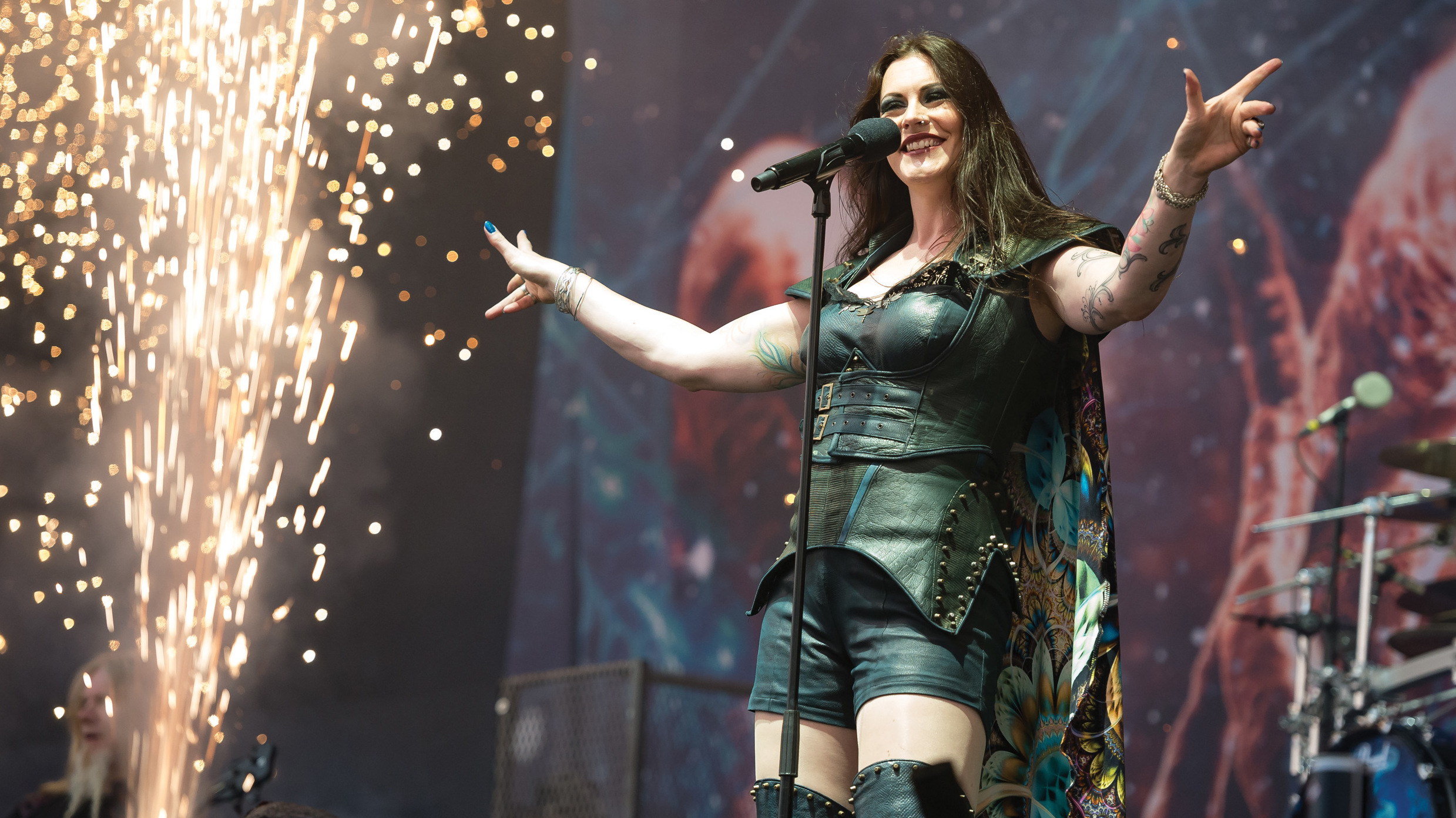 Nightwish&#039;s Floor Jansen on stage at Download