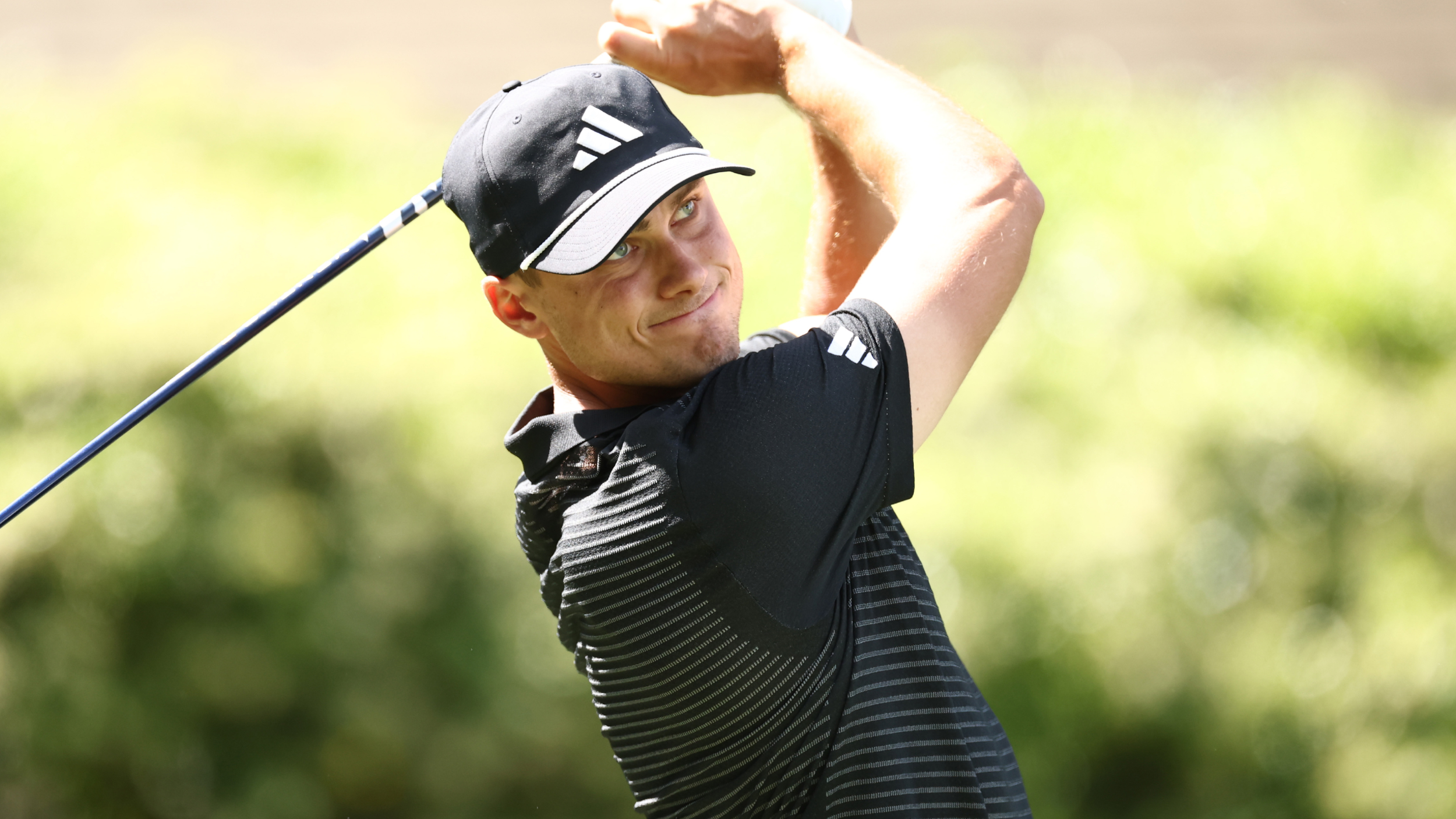 Ludvig Aberg takes a shot at the RBC Heritage