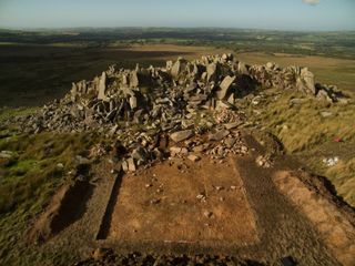This photo shows Carn Goedog, the source of Stonehenge's spotted dolerite bluestones. These stones were erected during the early stage of Stonehenge’s construction, with dates of quarrying from about 3350 B.C. to about 2880 B.C.