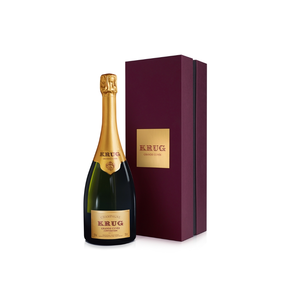 A bottle of Krug Grande Cuv&amp;eacute;e 172&amp;egrave;me &amp;Eacute;dition
