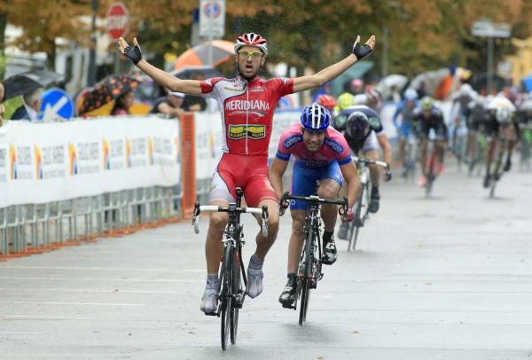 Enrico Rossi (Meridiana Kamen) wins the sprint.