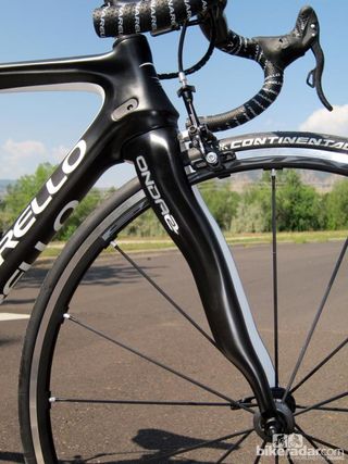 The wavy legs on Pinarello's Onda carbon fork aren't just for show