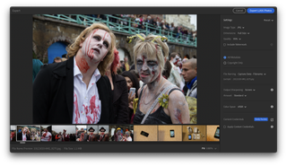 Adboe Lightroom screengrab with pic by Adam Juniper of zombies