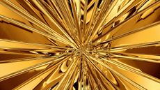 Folded gold foil looks like a starburst.