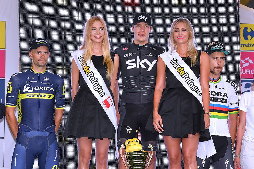 Danny van Poppel (Team Sky) on the podium