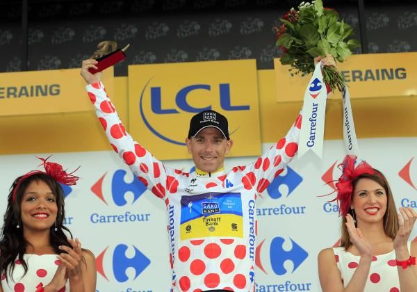 Michael M&oslash;rk&oslash;v (Saxo Bank-Tinkoff) leads the mountains classification.