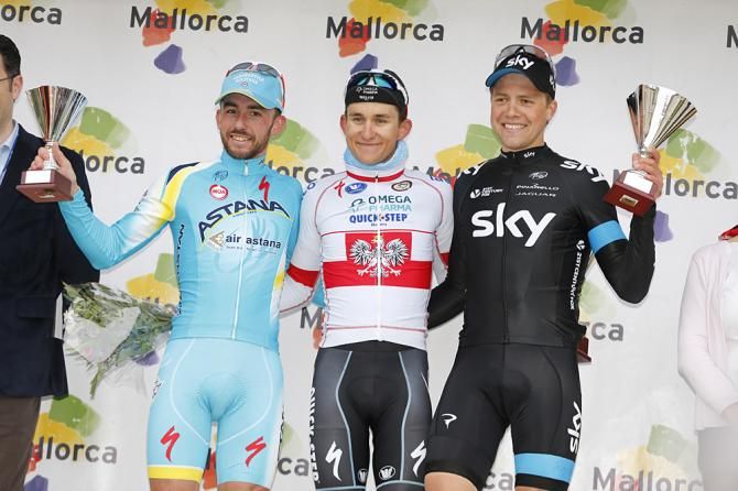 The Trofeo Dei&agrave; podium: Francesco Gavazzi, Michal Kwiatkowski and Edvald Boasson Hagen