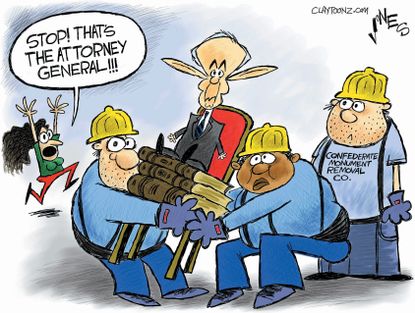 Political Cartoon U.S. Jeff Sessions Confederacy Attorney General Racist